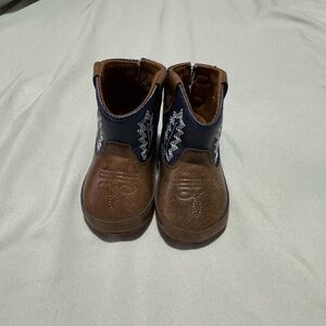 Brown and Blue Cowboy Boots for Kids